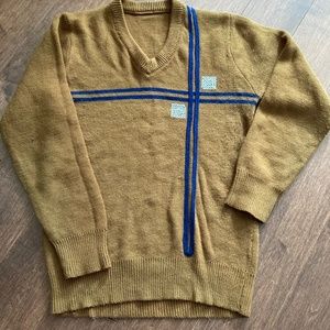 Vintage Sweater Brown with Asymmetric Knit